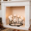 Candelabra Fireplace Candle Holder: 9 Black Iron Candelabra Fireplace Candle