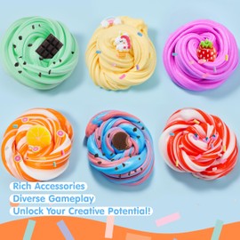 JOYIN Slime Party Favors, 6 Pack Butter Slime - Soft, Non-Sticky, Mess-Free, Stress Relief, and Safe - Toys for Kids Classroom Reward, Boys and Girls Birthday Gifts