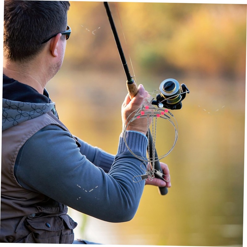 GRIRIW 1 Set Durable Fishing Wire Trace Leader Kit Fishing