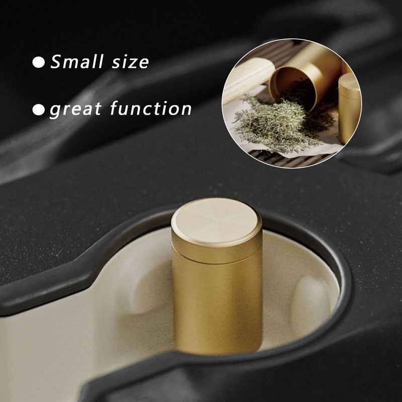 XcnPer 3 Pcs Smell Proof Jar, Aluminium Smell Proof Container,Portable