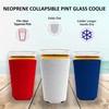 Blank Neoprene Pint Glass Coolie (4 Pack, Black)