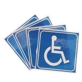 4 Hojas Signo De Discapacidad Autoadhesivo De Etiqueta Engomada Del Símbolo De Discapacidad Calcomanías Para Discapacitados Etiqueta De Silla De Ruedas Impermeable Pegatinas Pvc