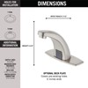 Luxice Brushed Nickel Touchless Bathroom Sink Faucet, Battery Operated Automatic