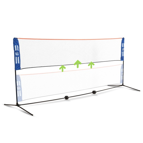 HIT MIT Adjustable Height Portable Badminton Net Set - Competition Multi Sport Indoor or Outdoor Net for Playing Pickleball, Kids Volleyball, Soccer Tennis, Lawn Tennis -Easy and Fast Assembly,17 Feet