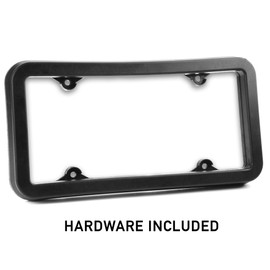 AR-PRO Ultimate License Plate Bumper Guard with Mounting Hardware - 1" Thick Rubber License Plate Frame Protects Bumper from Scratches and Dents - Universal Fit for Cars, Trucks, SUVs, and Vans