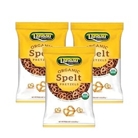Just Grown Organic Spelt Pretzels Salted, 8 oz (Pack of 3)