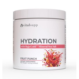 VITALSUPP Electrolyte Powder – Zero Sugar, Low Sodium, Keto, for Dry Cracked Lips, Made with Baja Gold Salt, Natural Flavor 45 Servings