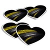Vinyl Heart Stickers (Set of 4) - Tyre Marks Race