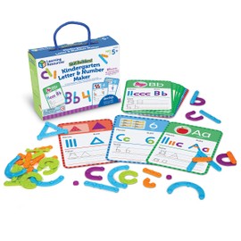 Learning Resources Skill Builders Kindergarten Letter  Number Maker, Juegos Educativos de Mesa, Alfabeto Preescolar, Juguetes para los más Pequeños,
