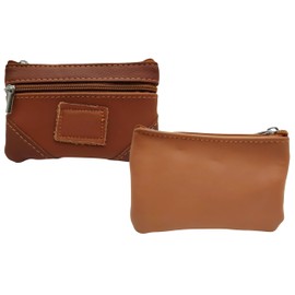 2 x men's purses, one in colour and one in black. With inner key ring on both purses, cards, coins, keys, etc., brown, M, Modern