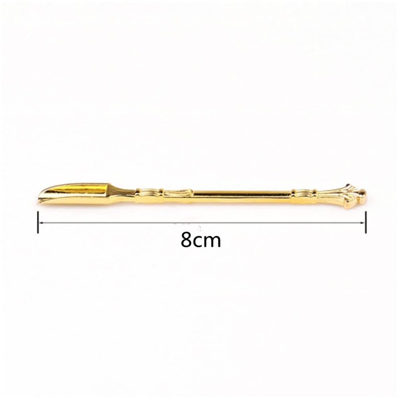4 Pieces Mini Spoon,Gold Mini Spoon Mini Shovel Microscale Spoon