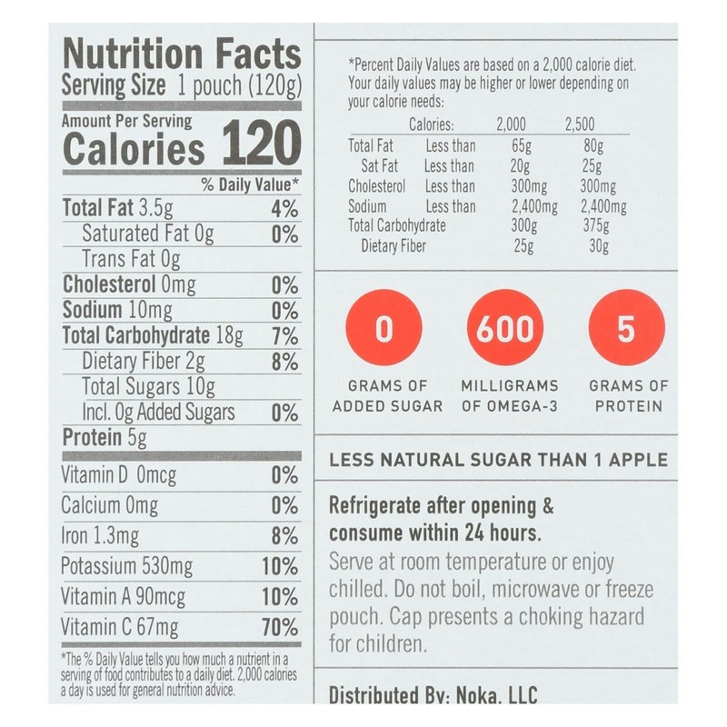 Noka Smoothie Mango Coconut - 4.22 oz (Pack of 6)