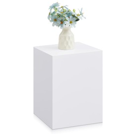 Cinnvoice Mannequin Display Pedestal Stands Bridal Shop Plinth Raiser Stand Party Event Decor Platform Base Tables for Model Comic-con Clothing Store Boutiques(11.81x15.75in,Square,White)