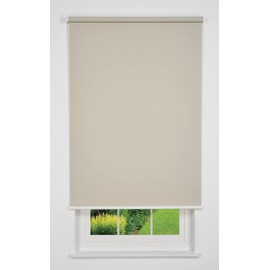 Linen Avenue, Customizable Cordless 1% Standard Solar Screen Roller Shade, 24" to 29" W X 36" H Beige