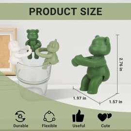 Aokeleilei Plant Propagation Buddy Leaf Friends Plant Support for Sprouts, Stems, Shoots and Cuttings, 3PCS Cute Plant Supporters for Indoor Garden Plant Lover (2 Green Bears & 1 White Bear)
