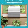 Chiligent Foam Block for U-Shape Window Air Conditioner, 2 Pack