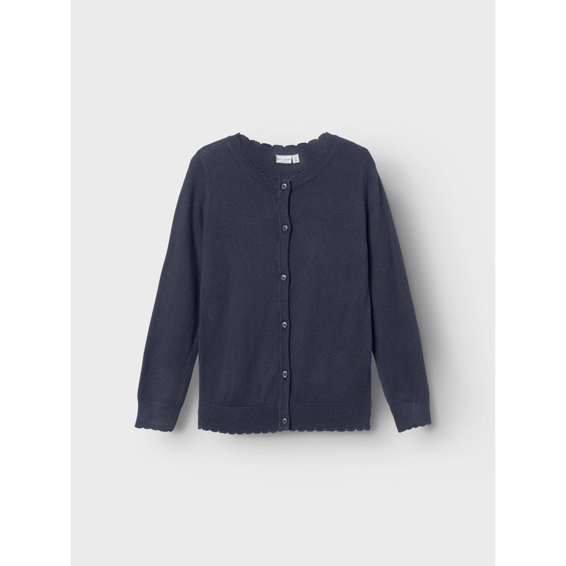 NAME IT Girl's Long-Sleeved Cardigan, Dark Sapphire