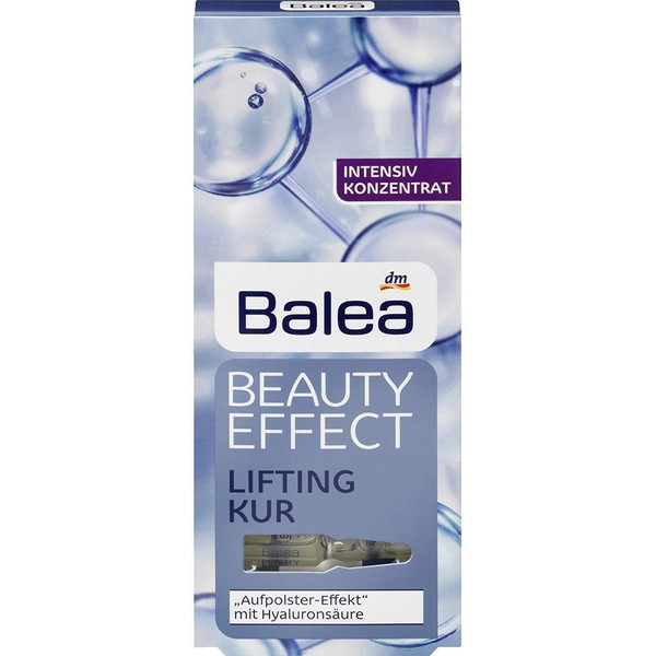 Balea Beauty Effect Face Lifting Cure 7 Hyaluronic Acid ampules  FREE SHIP