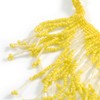 Avalaya Statement Glass Bead Bib Style/Fringe Necklace In Yellow/Transparent Colours