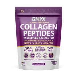 Premium Collagen Powder 300g Hydrolysed Bovine Collagen Peptides Powder - Halal Certified - Healthy Skin, Hair & Joints - Collagen Supplements for Women & Men (30 Days Serving 300g)