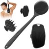 Set de 4 Cepillos Corporales de Silicona para Baño:Cepillo de