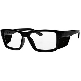Radiation Safety Glases Model T9538S with .75mm Lead Equivlancy Lenses and 50mm Pb Eq Side Shields in Designer Plastic Frame (Black)