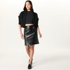 The Drop Ginger Pencil Skirt, Black Croc, S