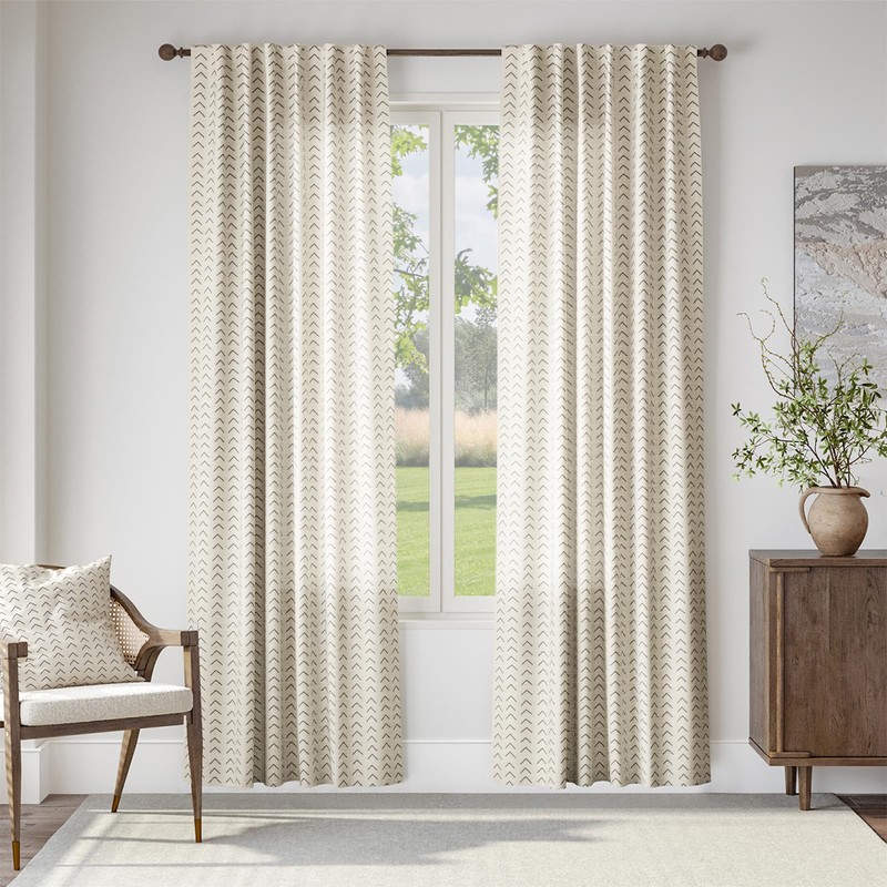 jinchan Linen Boho Curtains for Living Room Semi Sheer Gray