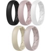 Egnaro Women's Silicone Anniversary Rings, Inner Arc Ergonomic Breathable Design