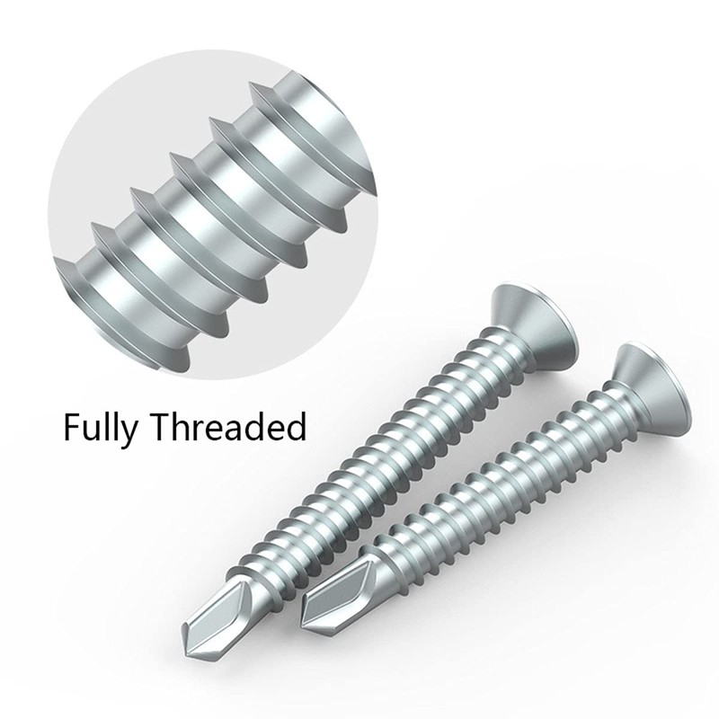 100pcs 4.2 * 50mm Cross Countersunk Drill Tail Self Drilling