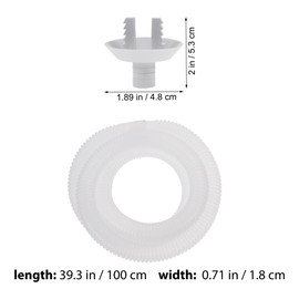 IMIKEYA Window Air Drain Hose Kit 26mm Elbow Fitting Hose Connector & 3inch Clear Vinyl Water Tube for Universal Split & Window Units