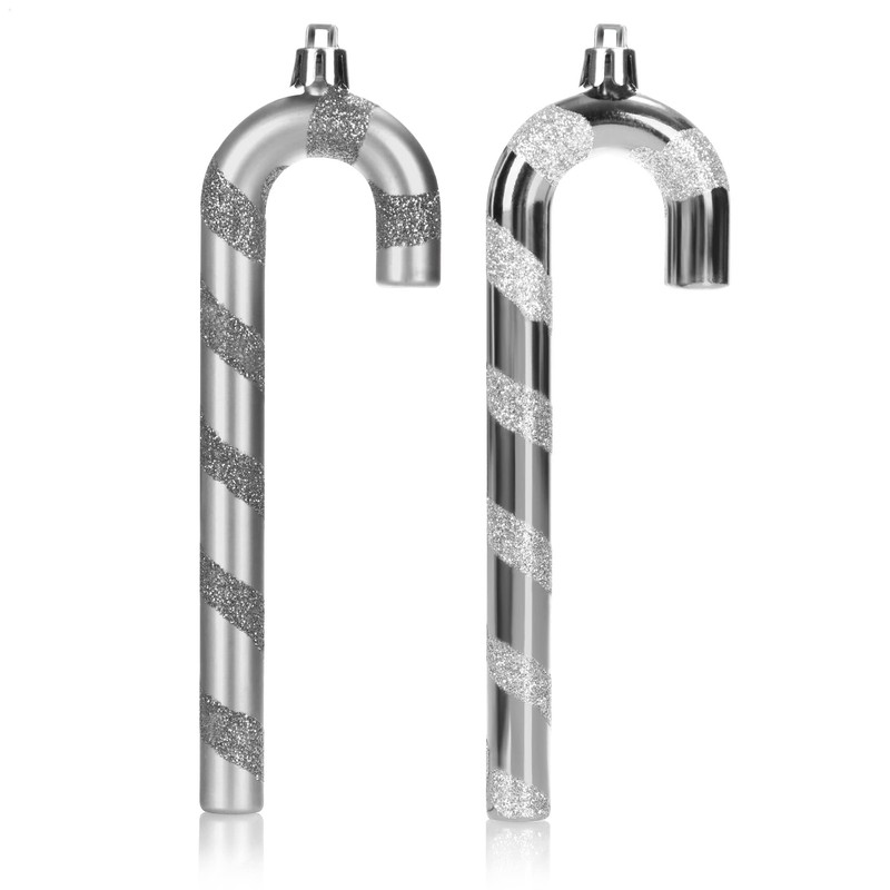 com-four® 8 x Christmas Tree Pendants Candy Cane, Christmas Tree