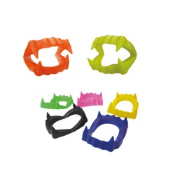 Dulce Colmillo 20 piezas, juguetes en forma de colmillo y popotes con Gragea Acidulada En Popote, Las Delicias.