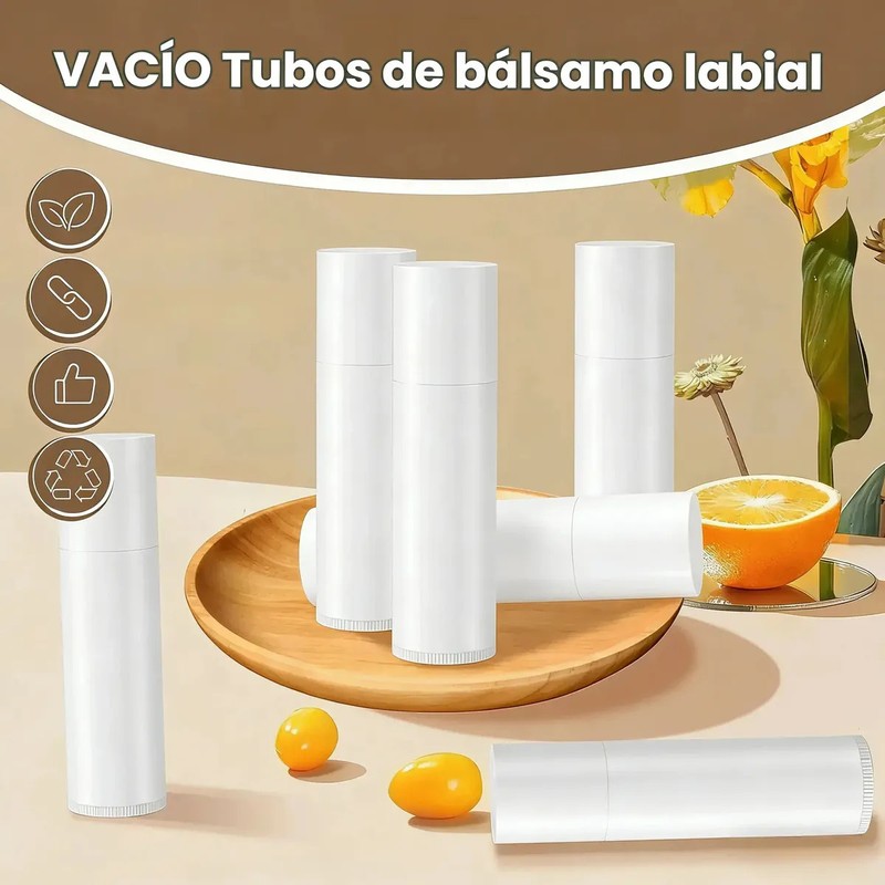 Balsamos Labiales Tubo Transparente 5ml 100 Piezas No Tóxico