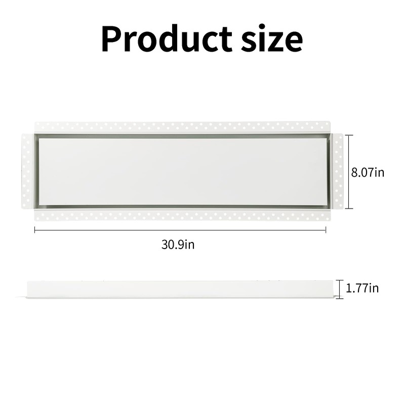 Zion Steel Return Air Grille 8" x 30" Flush Mount