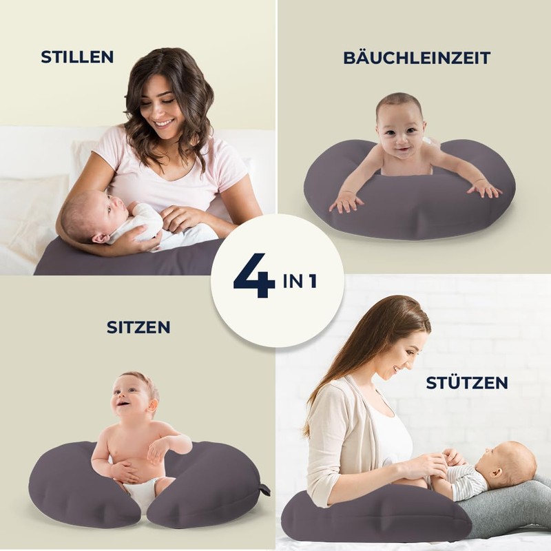 joyfill Breastfeeding Pillow Buddy Micro Beads (508 Anthracite)