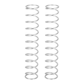 QUARKZMAN Pack of 2 Compression Springs, Stainless Steel Coil Springs, 1.6 mm Wire Dia. x 18 mm Outer Dia. x 100 mm Length Extension Spring Ballpoint Pen Compression Springs for Workshop, Home