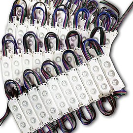 YXHL DC 12V 5050 LED Injection Module RGB Letters Channel Sign Billboard Light Waterproof IP67 120 Degree 100 PC/Set (Without Controller without Power Supply