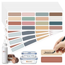 Whaline 320Pcs Boho Color Baby Bottle Labels for Daycare Colorful Name Labels Multicolored Waterproof Self-Laminating Name Tag Stickers for Daycare School Supplies