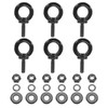 PATIKIL 6pcs M3x9mm Lifting Shoulder Eye Bolts 304 Stainless Steel