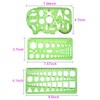 QISF Pack of 9 Circular Stencils, Circular and Oval Stencils,
