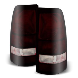 ACANII - For 1999-2002 Chevy Silverado 99-06 GMC Sierra Red Smoke Tail Lights Brake Lamps Set