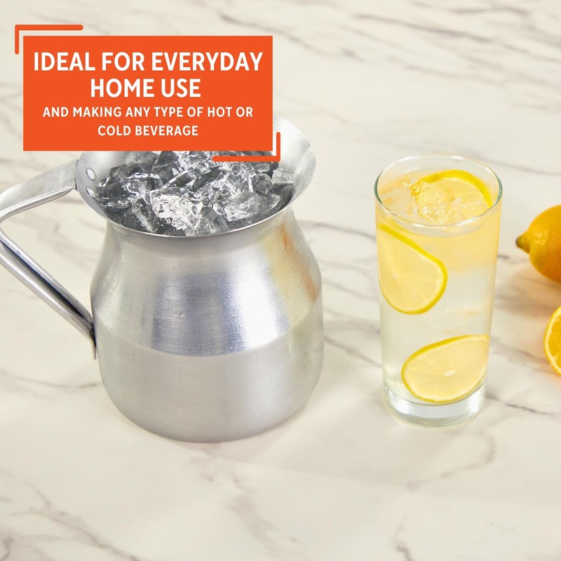 IMUSA USA 1Qt Aluminum Traditional Chocolatera, Silver