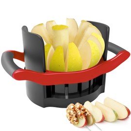 OOKUU 5.12 - Inch Large Apple Slicer, Cut 12 Thin Slices All the Way Through, HEAVY - DUTY Stainless Steel Apple Corer & Slicer for Fruits & Vegetables - Dishwasher Safe