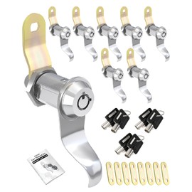 Naissian RV Locks for Storage Door 1 1/8 INCH, Camper Storage Locks for Travel Trailer Compartment Cabinet Drawer with Keys 1 1/8", Pack of 8 Locks with 6 Keyed Alike with Manual