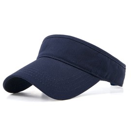 FREEBIRD99 Sun Visor Cap Adjustable Unisex Summer Hats for Sports (Dark Blue)