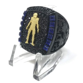 Legacy Rings 2019 Fantasy Football Trophy Ring w Display Stand Black Ion Plated
