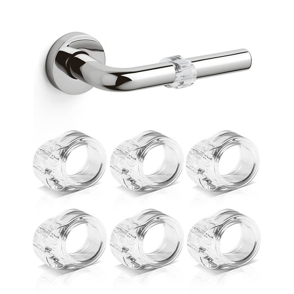Set of 6 Door Handle Buffers, BAIPOK Transparent Door Stopper