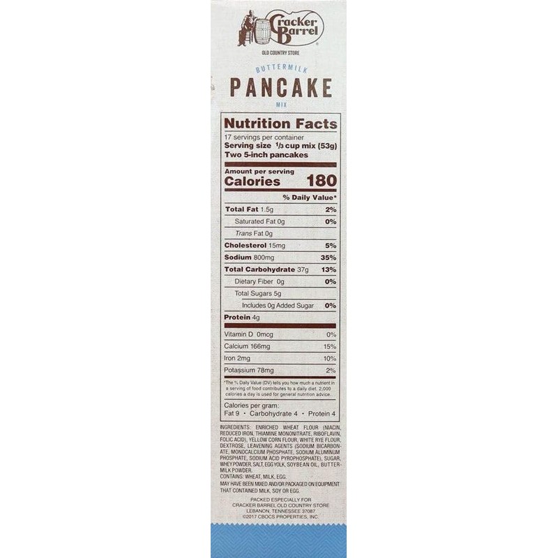 Buttermilk Pancake Mix Cracker Barrel Pancake Mix Large 2 lb