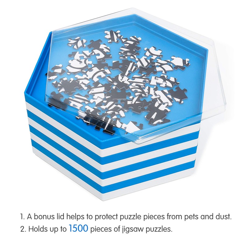 Becko US Stackable Puzzle Sorting Trays Jigsaw Puzzle Sorters with